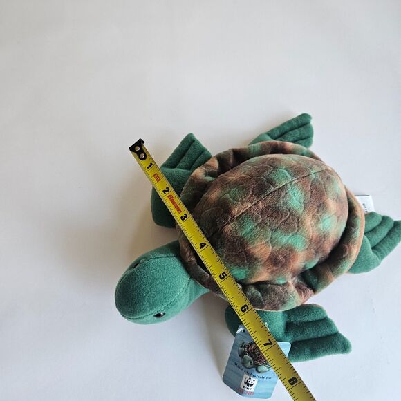 New Gund Sea Turtle WWF Colaboration Dark Green and Browns 10" Plushy - Picture 2 of 8
